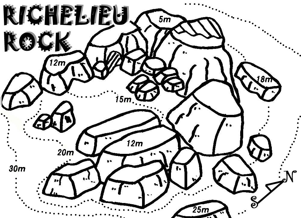 SURIN DIVE SITE MAP:RICHELIEU ROCK
