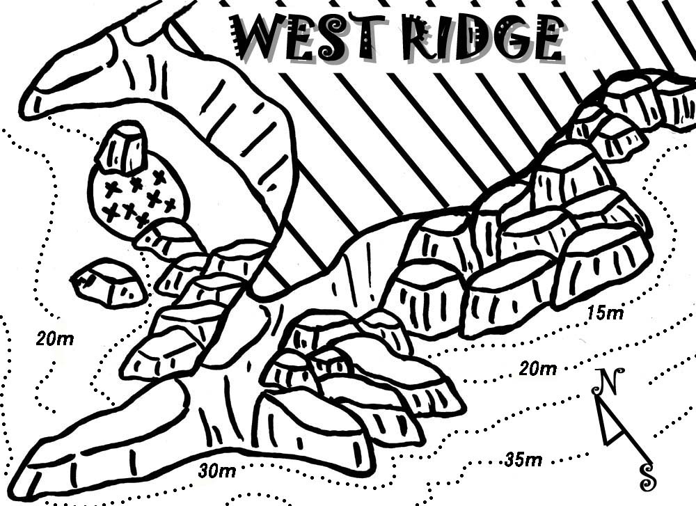 SIMILAN DIVE SITE MAP:WEST RIDGE